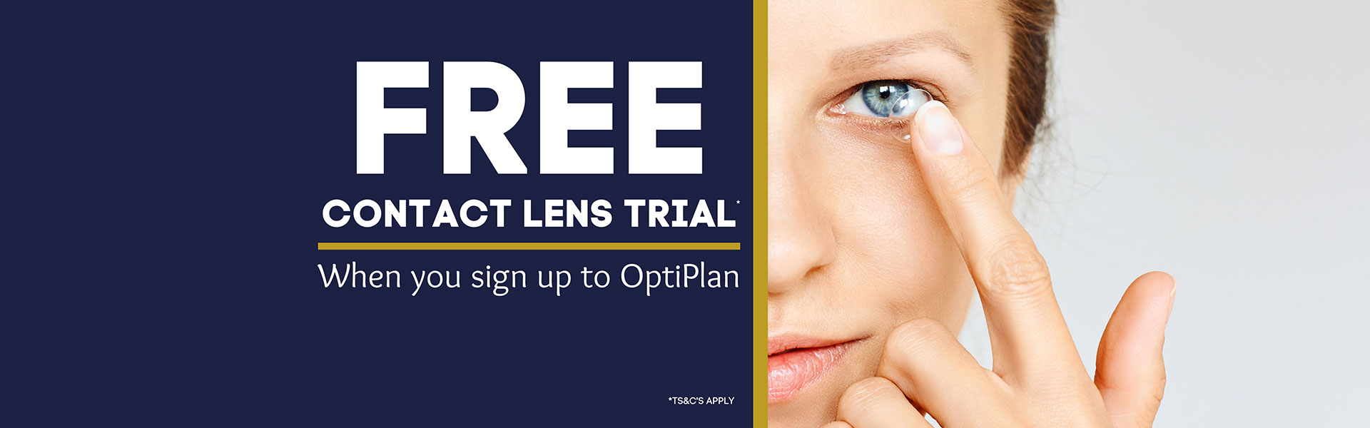 free contact lens trial banner